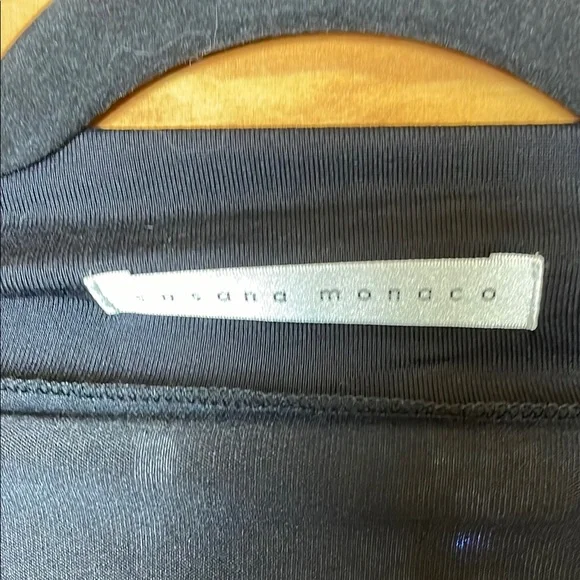 Susana Monaco Black Draped and Ruched Mini Dress, Size M - Picture 2 of 6